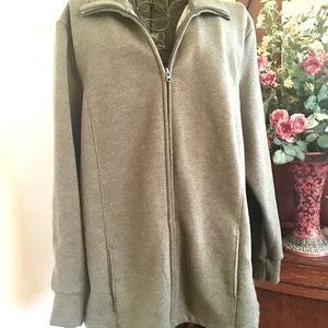 Zip up sweatshirt with collar.  JMS 1X